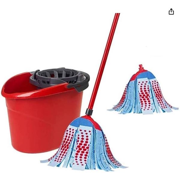 Vileda Quick Wring Thin Mop Bucket System with 10L Capacity
