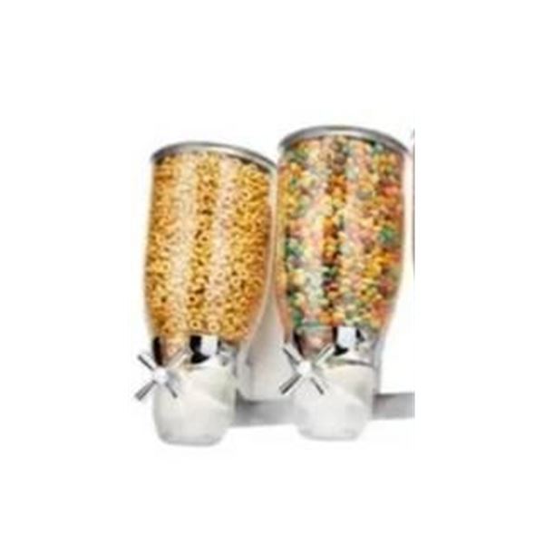 Clear Dry Cereal Dispenser with Tap, Lot of 2