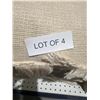 Image 3 : Set of 4 Nobia Beige Textured Throw Pillows with Fringe Edges