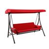 Image 1 : Style Selections 8-ft Red/Brown Steel and Polyester Futon Swing