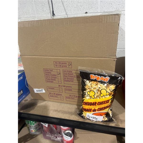 Top Corn Cheddar Cheese Flavored Gourmet Popcorn (16 x 55g)