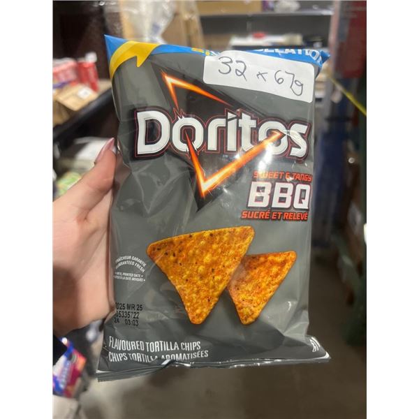 Doritos Sweet & Tangy BBQ Tortilla Chips, 32 Individual Bags, 67g Each