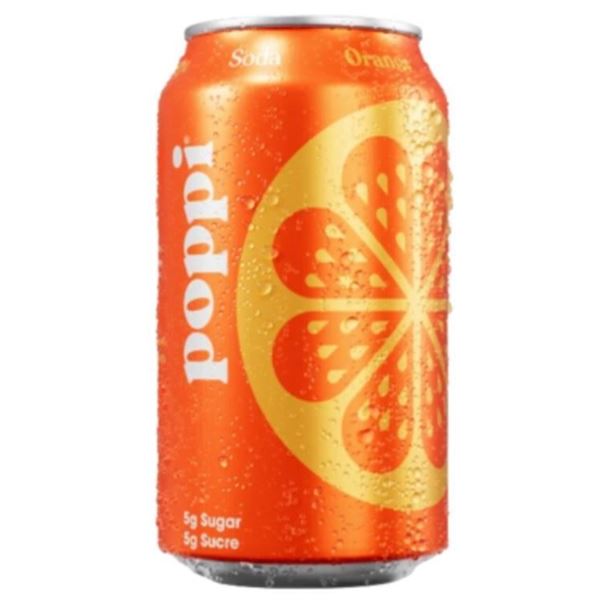 Poppi Orange Soda 12-Pack 355 ml Cans