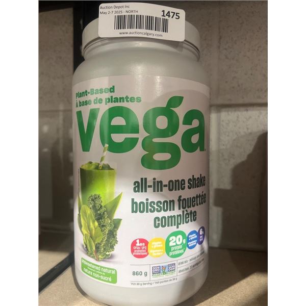 Vega All-in-One Shake, Plant-Based, 860 g