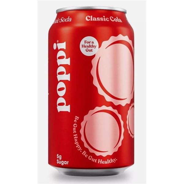 Poppi Classic Cola, 12-Pack of 355ml Cans
