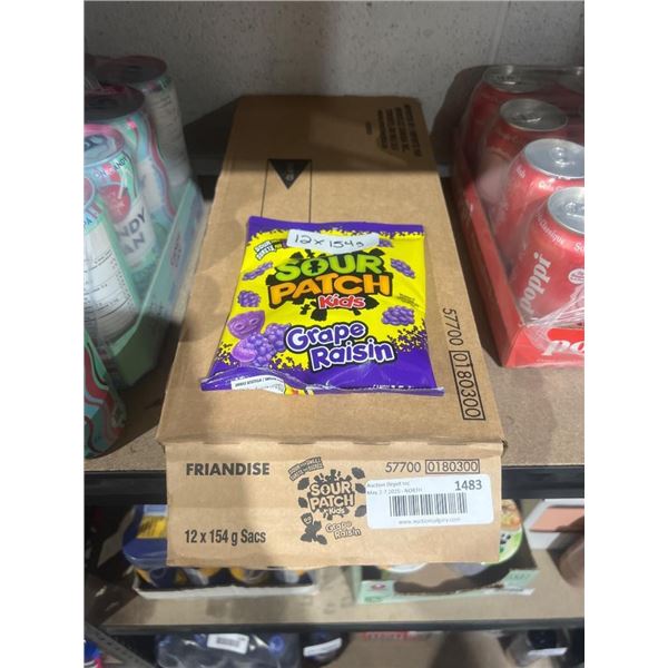 Sour Patch Kids Grape Raisin 154g Individual Bags – Case of 12