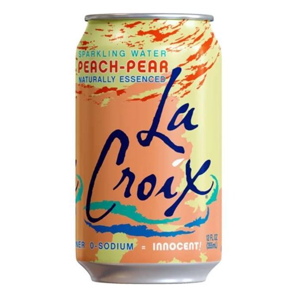 LaCroix Naturally Essenced Peach-Pear Sparkling Water, 24 x 355ml