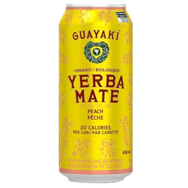 12 Cans of Guayaki Yerba Mate Peach 458 mL Each
