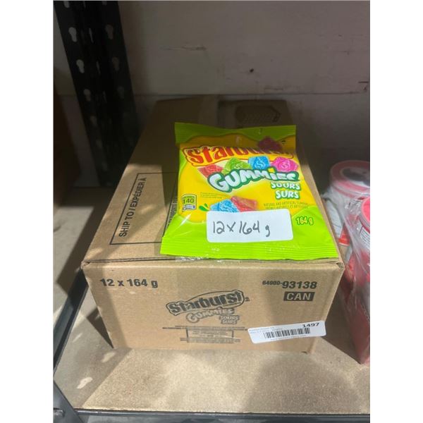Starburst Gummies Sours, 12 Packs of 164 g Each