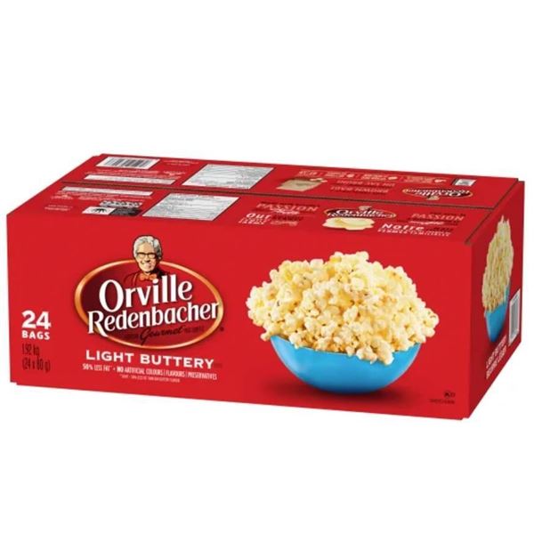 Orville Redenbacher Light Butter Popcorn,  24 x 80g