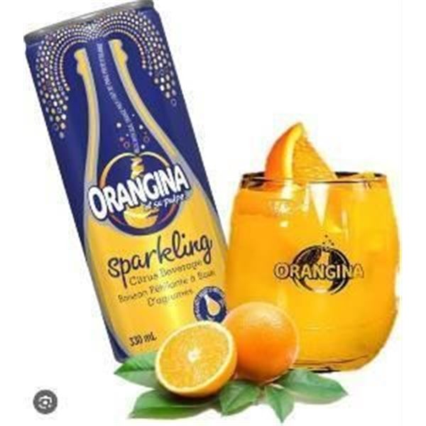 Lot of 24 Orangina Sparkling Citrus Beverage Cans, 330 mL Each