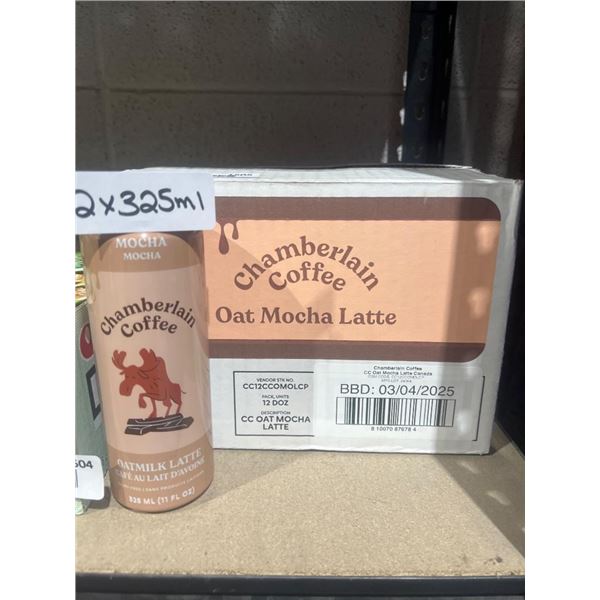 Chamberlain Coffee Oat Mocha Latte Beverages, 12 x 325 mL Cans