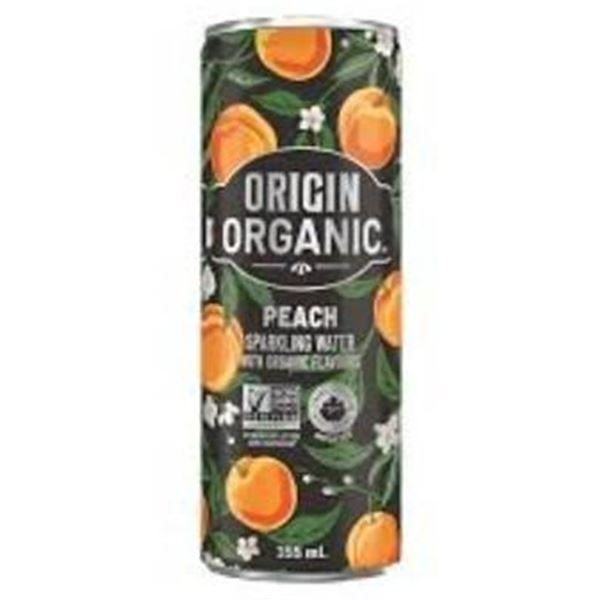 24 x 355ml Origin Organic Peach Sparkling Water Peach