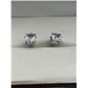 Image 1 : Ladies 1.0 Carat TW Princess Cut Solitaire stud Earring Set