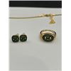 Image 4 : New 6 pce Gold Tone Jewelry Gift set with quartz wrist watch , chain & pendant, earrings and bracele