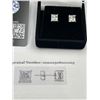 Image 2 : $1,355.00 - 2.00 CT TW GRA CERTIFIED PRINCESS CUT MOISSANITE EARRINGS