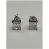 Image 3 : $1,355.00 - 2.00 CT TW GRA CERTIFIED PRINCESS CUT MOISSANITE EARRINGS