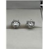 Image 3 : $1,960.00-4.00 CT TW GRA CERTIFIED ROUND BRILLIANT CUT MOISSANITE EARRINGS