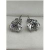 Image 4 : $1,960.00-4.00 CT TW GRA CERTIFIED ROUND BRILLIANT CUT MOISSANITE EARRINGS