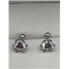 Image 3 : $2,250.00-4.00 CT TW GRA CERTIFIED ROUND BRILLIANT CUT MOISSANITE EARRINGS
