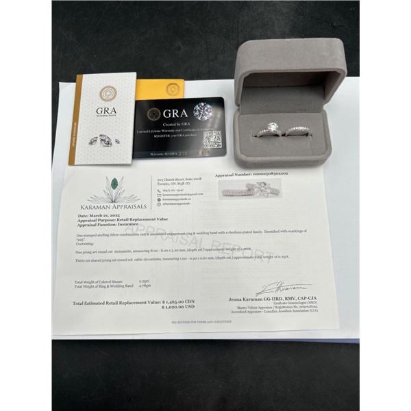 $1,465.00-2.00 CT GRA CERTIFIED ROUND BRILLIANT CUT MOISSANITE EARRINGS
