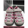 Image 2 : Eddie Bauer Size 10 Pink/Grey Toddler Sandals with Adjustable Straps