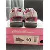 Image 3 : Eddie Bauer Size 10 Pink/Grey Toddler Sandals with Adjustable Straps