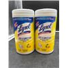 Image 1 : Lysol Advanced Disinfecting Wipes, Citrus, 110 Count, 2-Pack