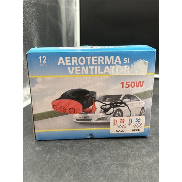 12V 150W Ceramic Car Heater and Ventilator with Dual Settings