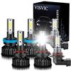 Image 1 : VISVIC LED Headlight Bulbs: Low Beam, High Beam, and Fog Light
