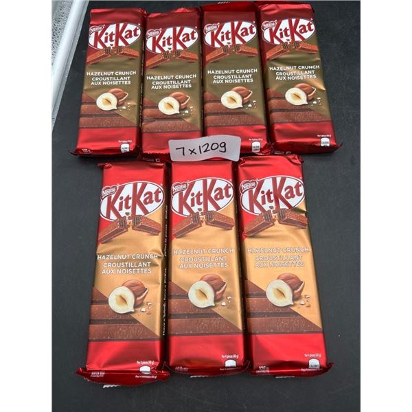Kit Kat Hazelnut Crunch Bars, 120g Each x 7