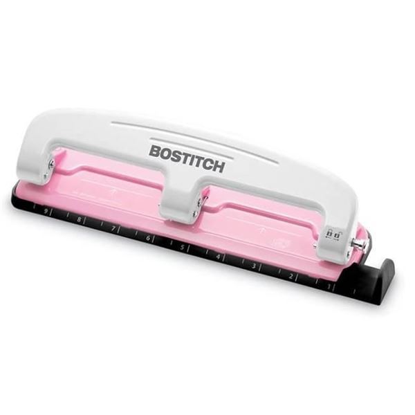 PaperPro inCOURAGE 12 Reduced Effort 3-Hole Punch, 12 Sheets, Pink (2188)
