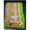 Image 1 : Lot of 12 Fun Dip Candy Pouches with Lik-A-Stix, 40.5g Each