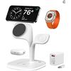 Image 1 : 3-in-1 Wireless Charging Station YM-UD22 with Charger and Cable *Watch Not Included*