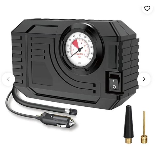 Carsun E3011-2 Tire Inflator with LED Light for Bikes, Cars, Trucks, and Inflatables