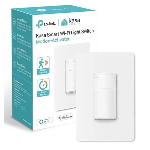Kasa Smart Motion Sensor Switch, Single Pole, Needs Neutral Wire, 2.4GHz Wi-Fi Light Switch, Works w