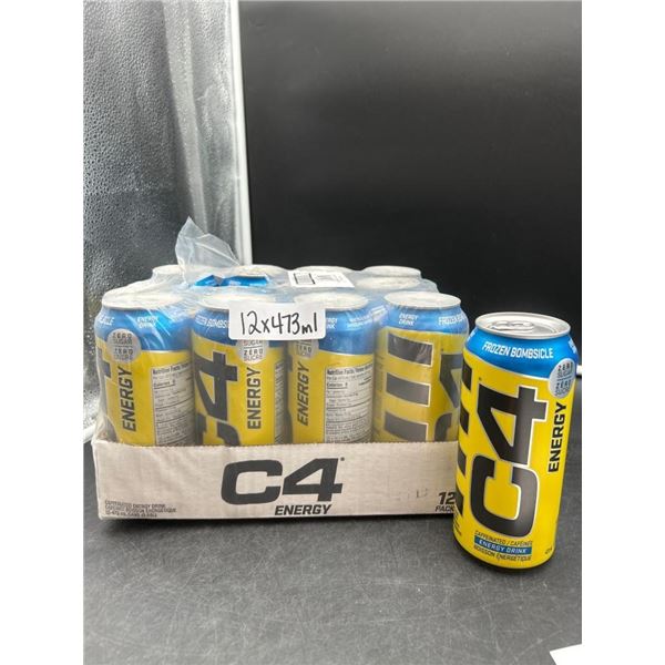 C4 Energy Drink Frozen Bombsicle 12 x 473ml Cans