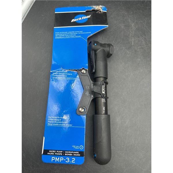Park Tool PMP-3.2 Micro Pump In Black With Mounting Bracket