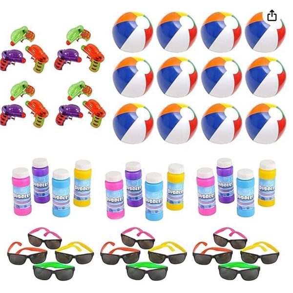 Neliblu 48 Pack Summer Party Favors For Kids – Pool Party Decorations For Kids Birthday, Be