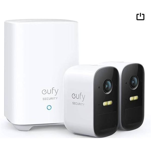 eufy security, eufyCam 2C 2-Cam Kit, Security Camera Outdoor, Wireless Home Security System with 180