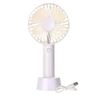 Image 1 : Lot of 2 White Mini Portable Fan, Powerful Hand Fan Dual Motors Personal Small Handheld Fan with Bas