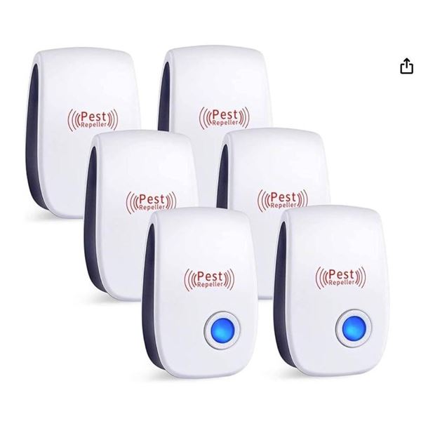 Ultrasonic Pest Repeller Indoor Plug-In, 6-Pack Pest Control Units