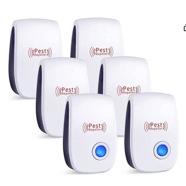 Ultrasonic Pest Repeller Indoor Plug-In, 6-Pack Pest Control Units