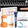 Image 1 : Candy Lover Nail Tips and Glue Gel Kit with UV Lamp & Accessories