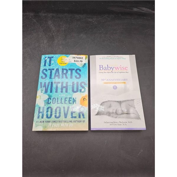 Two Paperback Books: ‘It Starts With Us’ by Colleen Hoover and ‘On Becomi