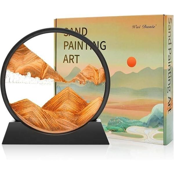 Circular Sand Painting Art with Stand and Booklet