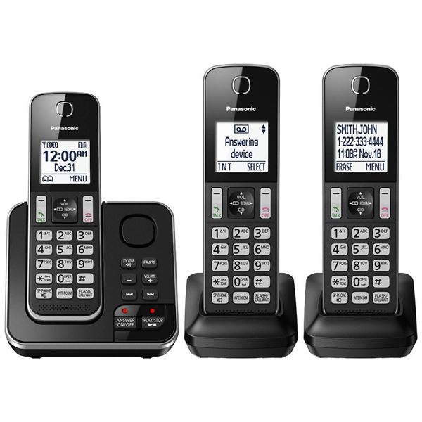 Panasonic KX-TG6393 Cordless Phone System With 3 Handsets and Base