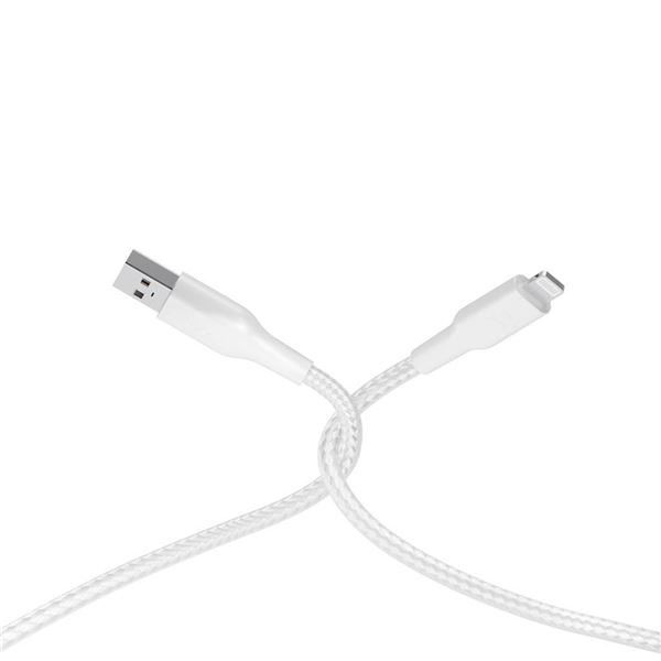 USB to Lightning Cable with Braided Design – White