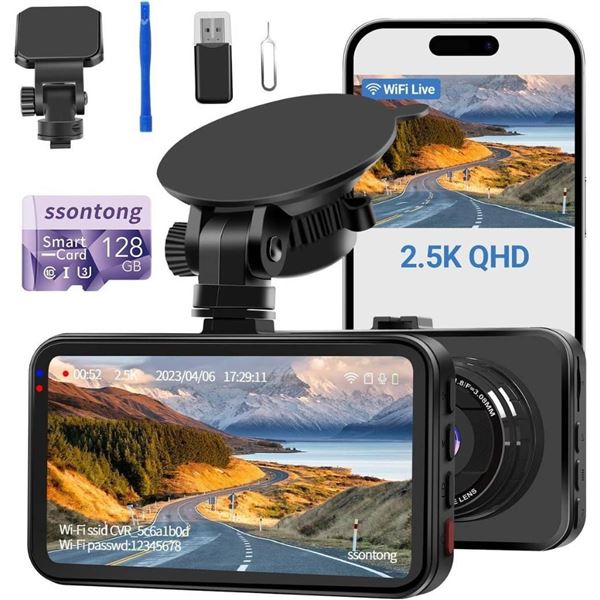 Azdome A16W 2.5K HD Dash Camera with WiFi and GPS