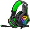Image 1 : Ozeino ZW1 Black-Green Gaming Headset With RGB Lighting